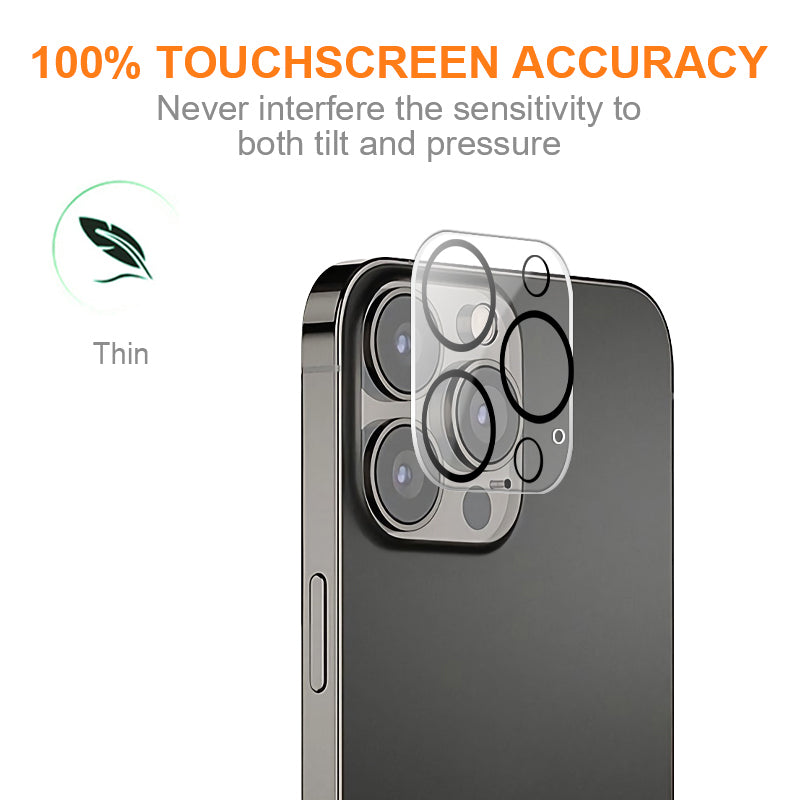 For iPhone 15 Pro Silk Printing Camera Lens Protector Tempered Glass Rear Lens Film with Night Circle
