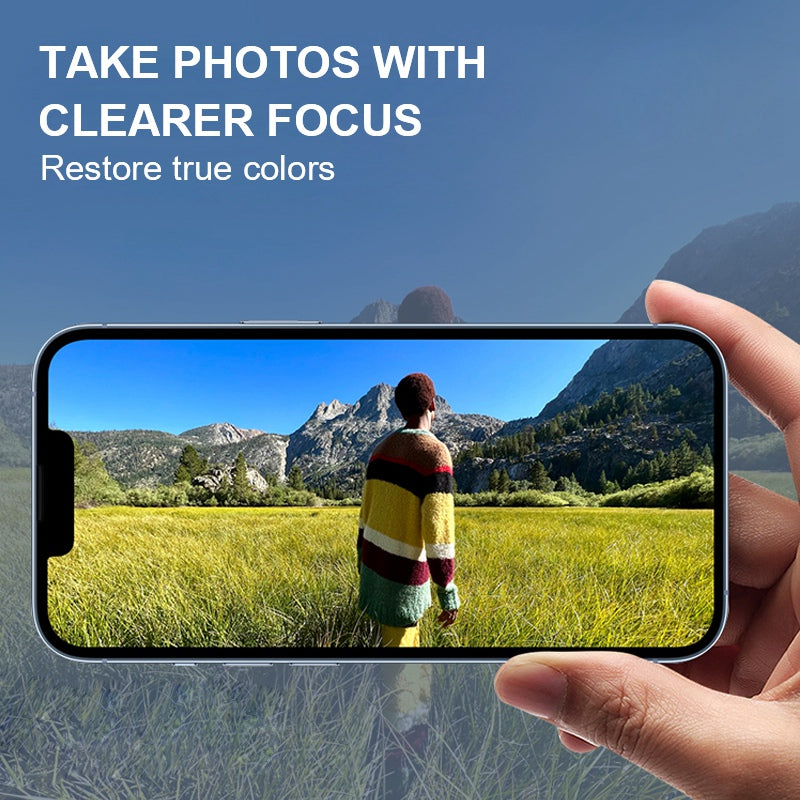 For iPhone 15 Pro Silk Printing Camera Lens Protector Tempered Glass Rear Lens Film with Night Circle