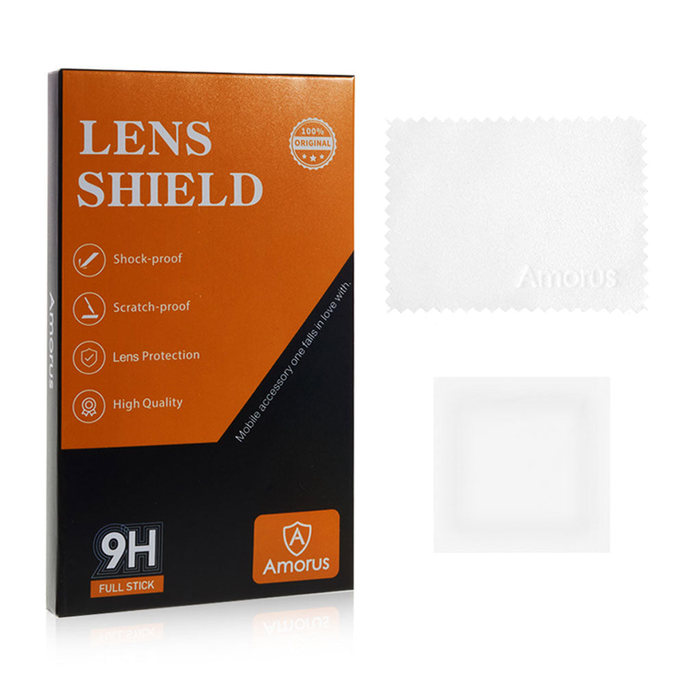 For iPhone 15 Pro Silk Printing Camera Lens Protector Tempered Glass Rear Lens Film with Night Circle