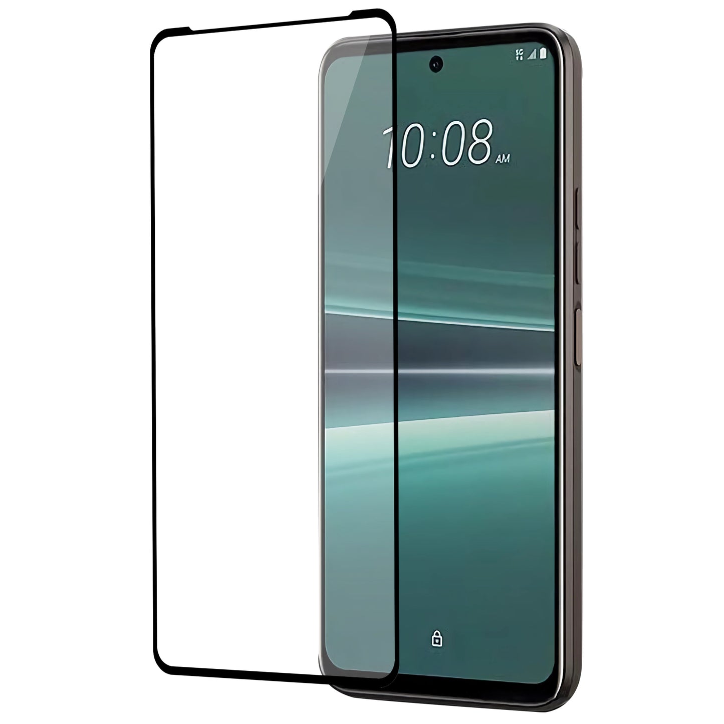 Uniqkart for HTC U23 Pro 5G Phone Full Screen Protector Silk Printing Tempered Glass Full Glue HD Clear Film