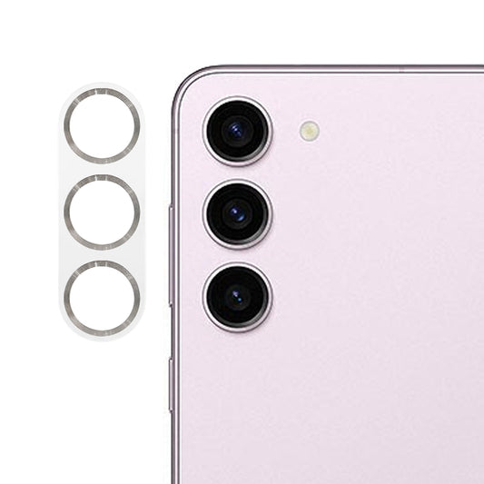 Uniqkart For Samsung Galaxy S23 / S23+ Camera Lens Protector CD Texture Tempered Glass Back Lens Film - Silver