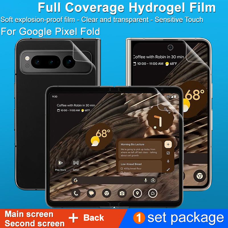 IMAK Hydrogel Film III For Google Pixel Fold Scratch Proof TPU Film Phone Screen + Inside Screen + Back Protector