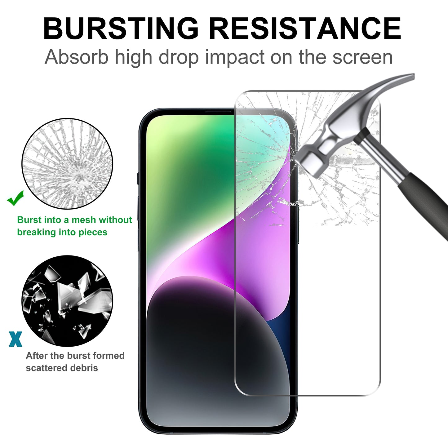 Uniqkart for Google Pixel 8 Tempered Glass Phone Screen Protector 2.5D Arc Edge Fingerprint-free HD Clear Film