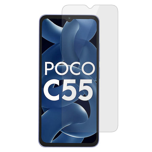 Uniqkart for Xiaomi Poco C55 4G Anti-explosion Tempered Glass Film 2.5D Arc Edge HD Phone Screen Protector