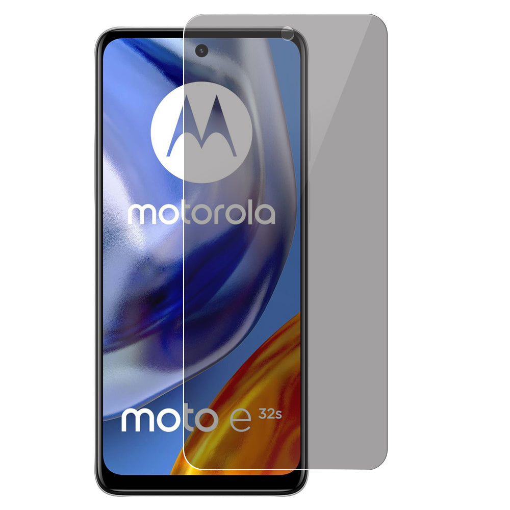 Uniqkart for Motorola Moto E32s 4G Full Screen Screen Protector Anti-spy 0.3mm Arc Edge Tempered Glass Screen Film