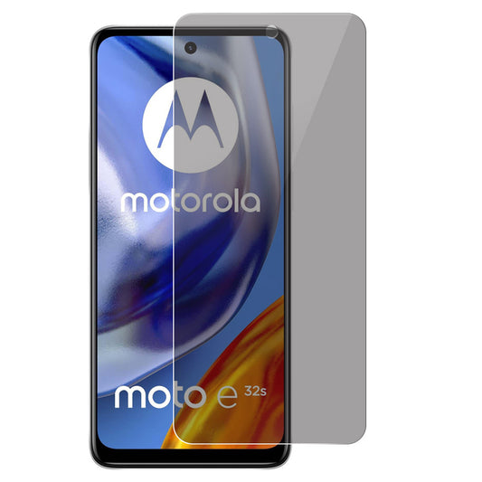 Uniqkart for Motorola Moto E32s 4G Full Screen Screen Protector Anti-spy 0.3mm Arc Edge Tempered Glass Screen Film