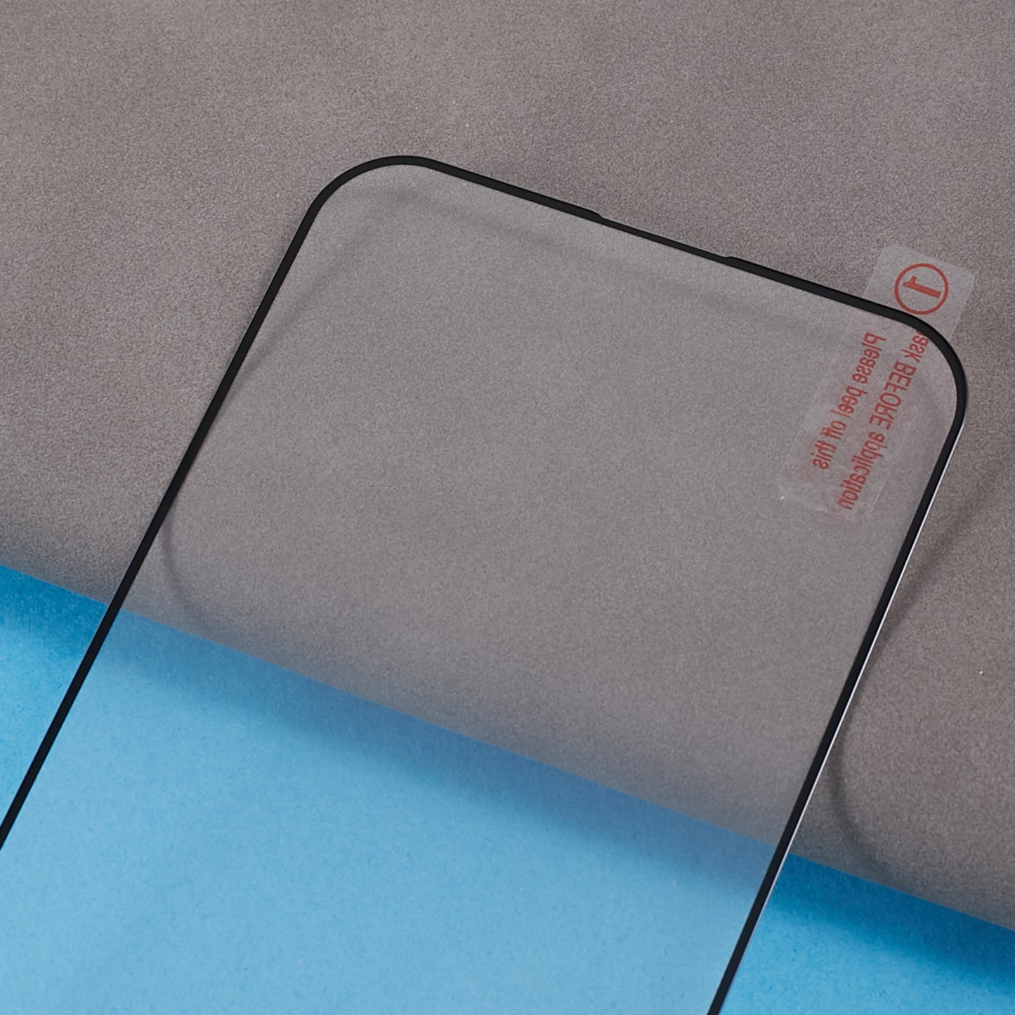 Uniqkart for iPhone 15 Pro Max Silk Printing Full Glue Full Screen Protector High Aluminium-silicon Glass Anti-static Film