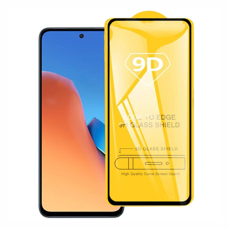 Uniqkart for Xiaomi Redmi 12 4G / Redmi 12R 4G Phone Full Screen Protector Side Glue Silk Printing 9D Tempered Glass Film