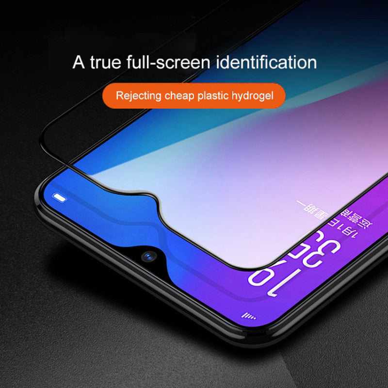 Uniqkart for Xiaomi Redmi 12 4G / Redmi 12R 4G Phone Full Screen Protector Side Glue Silk Printing 9D Tempered Glass Film