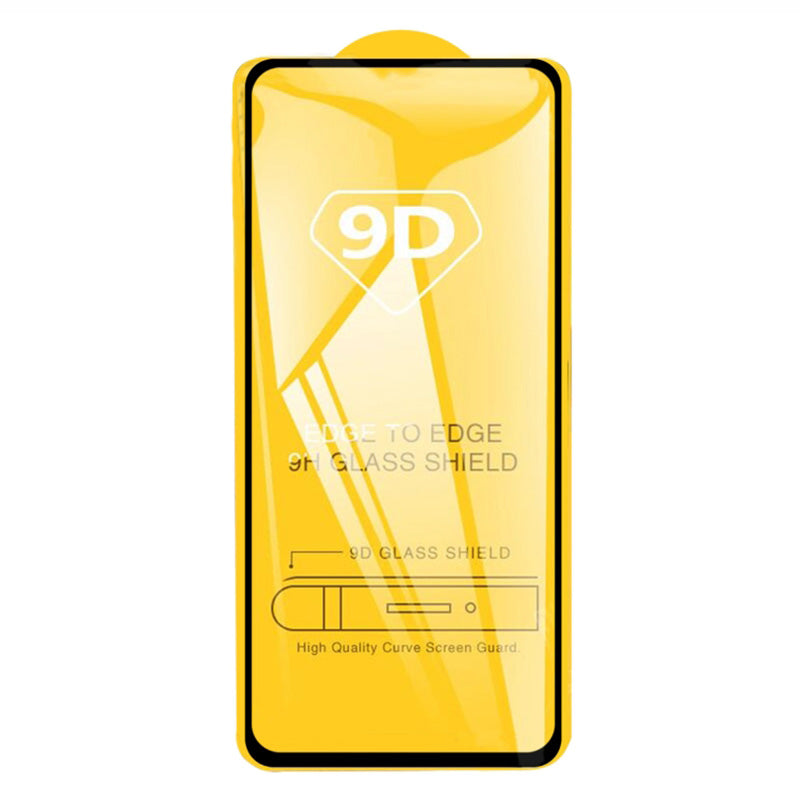 Uniqkart for Xiaomi Redmi 12 4G / Redmi 12R 4G Phone Full Screen Protector Side Glue Silk Printing 9D Tempered Glass Film