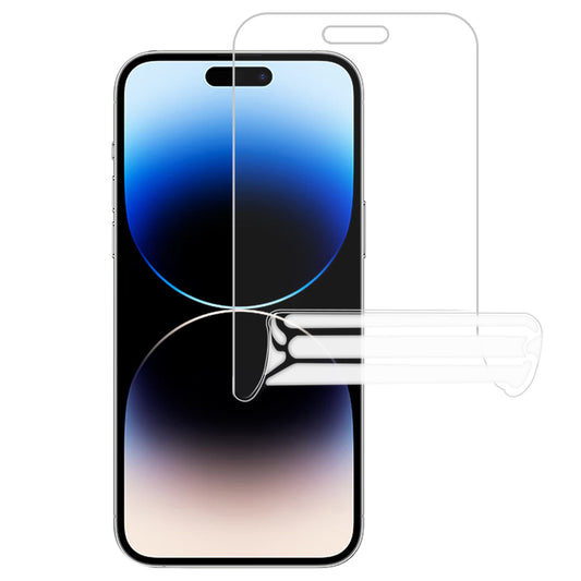 Full Coverage Screen Protector for iPhone 15 Pro / 15 , Anti-fingerprint Ultra Clear Soft TPU Film