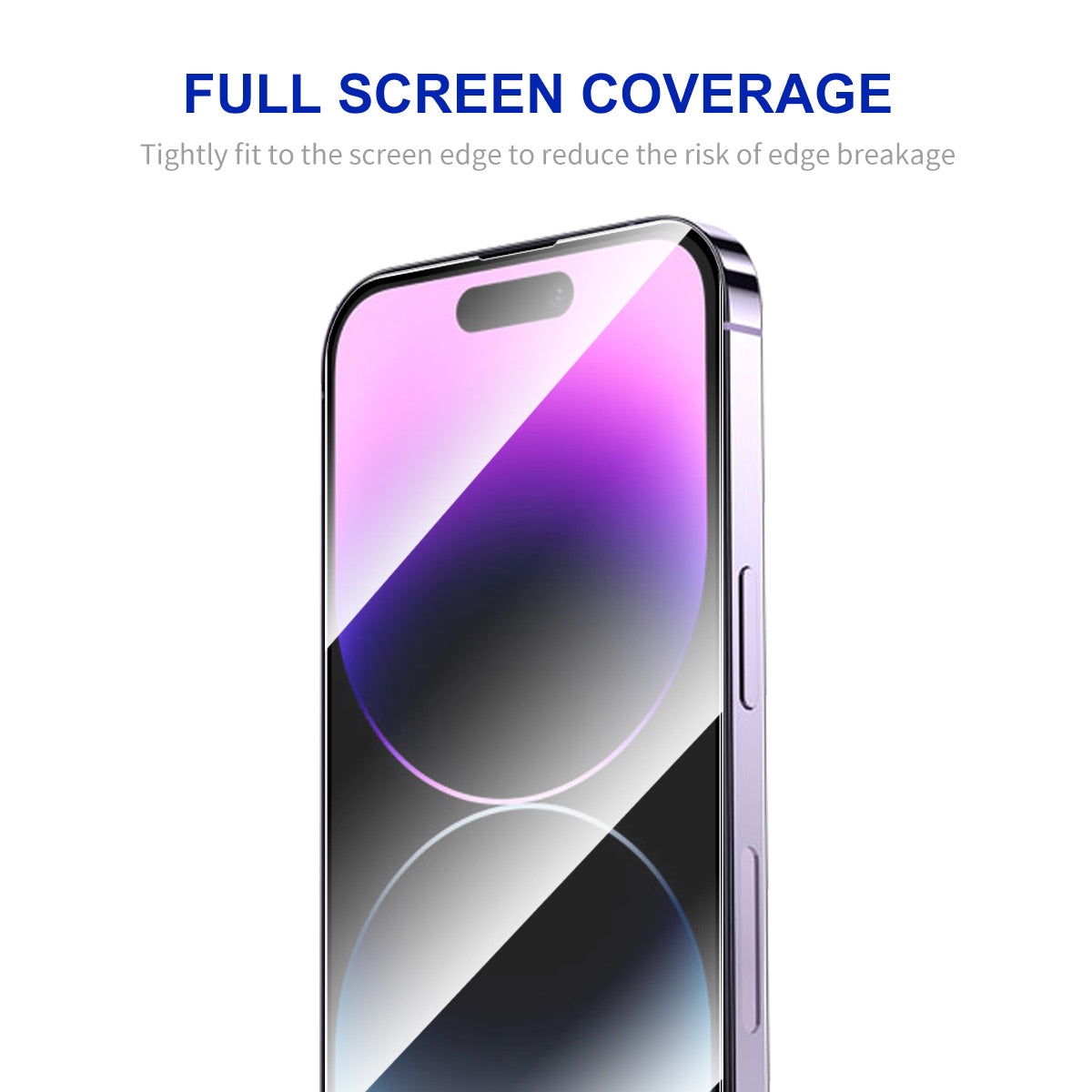 Uniqkart For iPhone 15 Pro 2.5D 0.26mm Screen Protector Silk Printing Full Glue High Aluminium-silicon Glass Full Cover Film