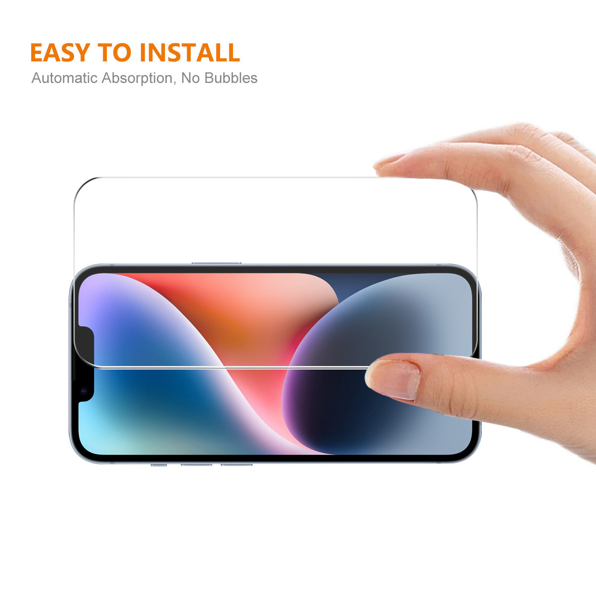 Uniqkart Protective Film for iPhone 15 Plus , 9H 2.5D 0.26mm High Aluminium-silicon Glass Screen Protector