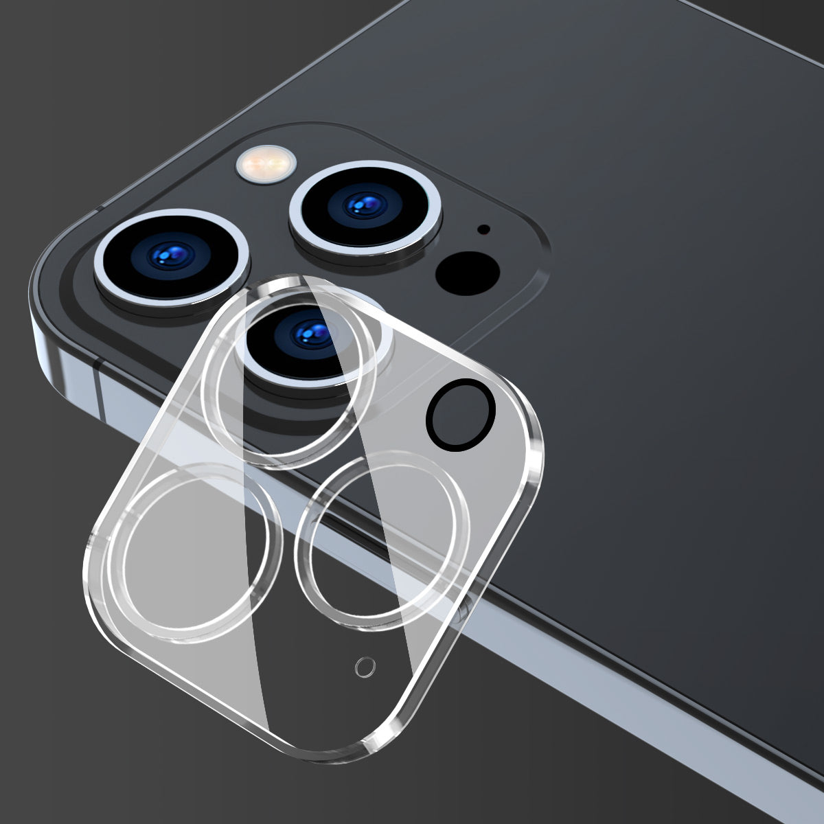 Uniqkart For iPhone 15 Pro / 15 Pro Max Camera Lens Protector HD Tempered Glass Full Coverage Lens Guard