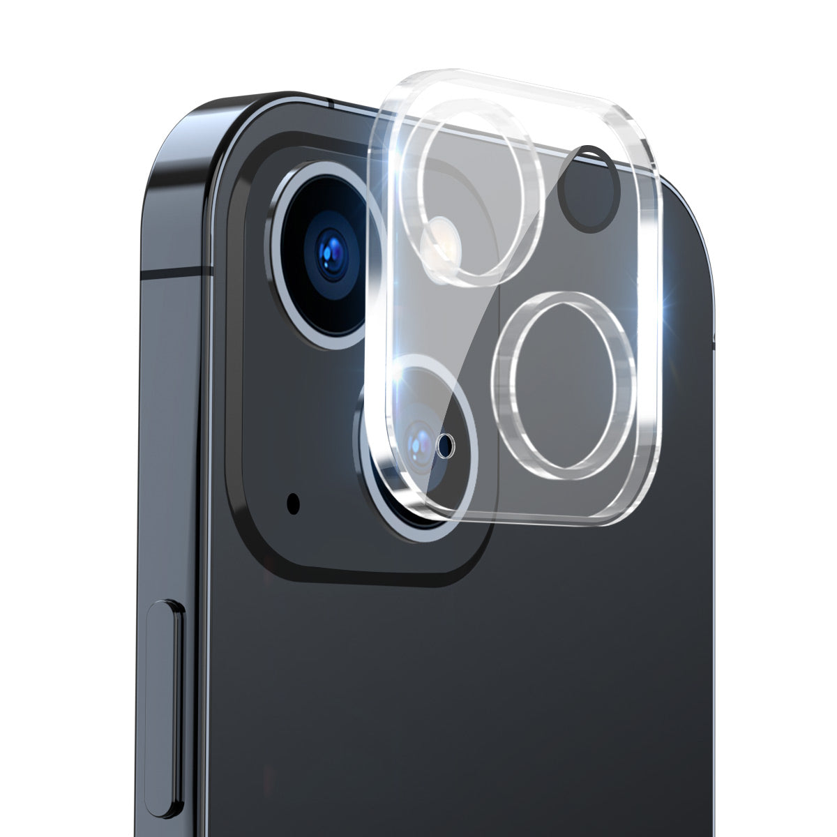 Uniqkart For iPhone 15 / 15 Plus Camera Lens Protector Tempered Glass Scratch-Resistant Camera Cover Film