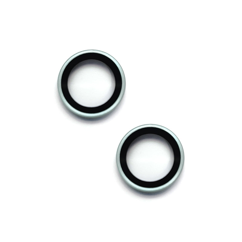 Uniqkart For iPhone 15 / 15 Plus Camera Lens Protector AR HD Tempered Glass Individual Ring Cover Film - Blue