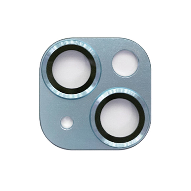 Uniqkart For iPhone 15 / 15 Plus Tempered Glass Camera Lens Protector Matte Phone Rear Lens Film - Blue