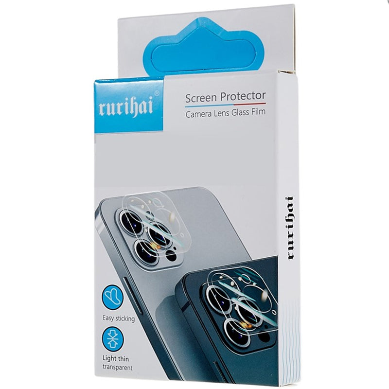 Uniqkart For iPhone 15 / 15 Plus Tempered Glass Camera Lens Protector Matte Phone Rear Lens Film - Black
