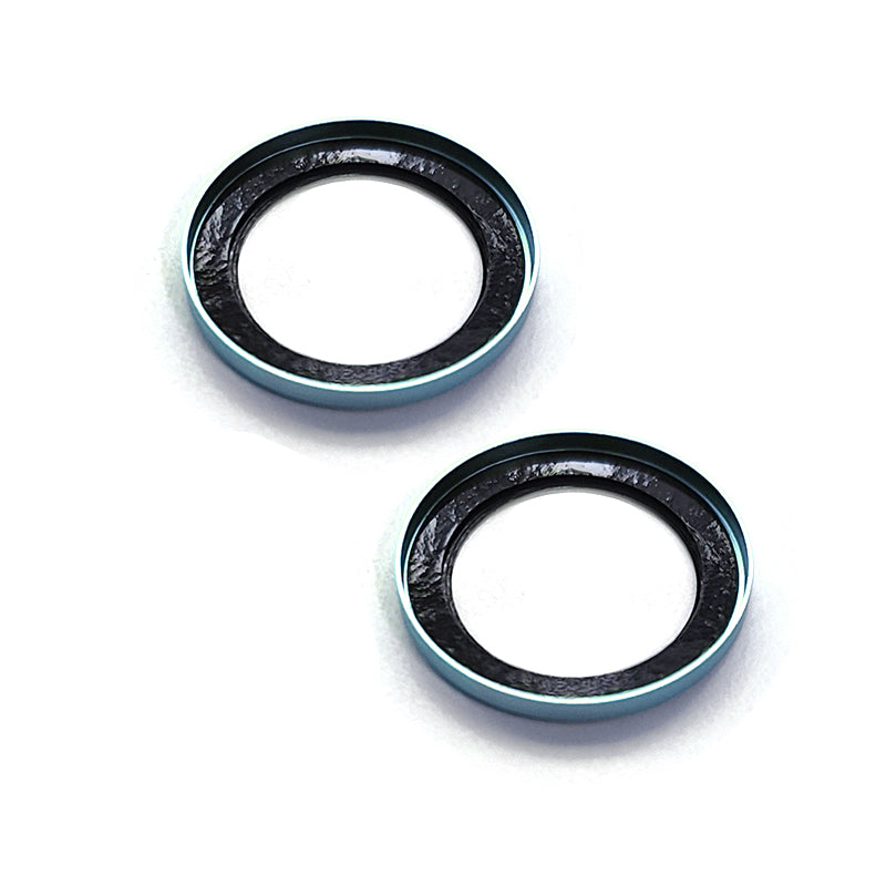 Uniqkart For iPhone 15 / 15 Plus Glitter Camera Lens Protector Tempered Glass AR Clear Back Lens Film - Blue