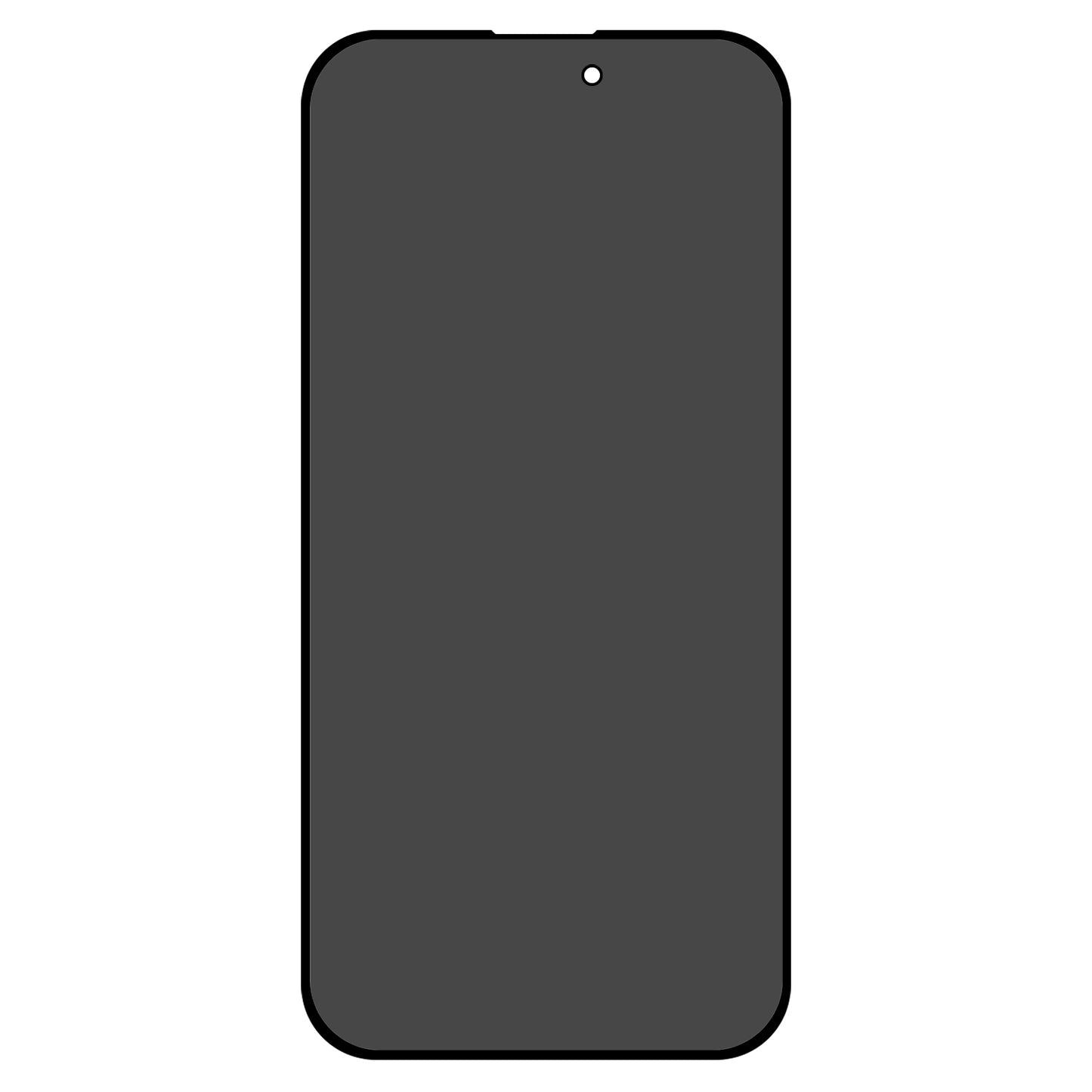 Uniqkart for iPhone 15 Privacy Screen Protector Silk Printing High Aluminium-silicon Glass Full Glue Full Coverage Anti-Spy Film