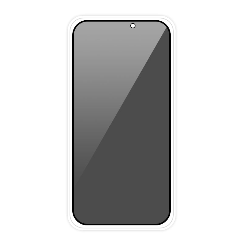 Uniqkart For iPhone 15 Pro Anti-spy Silk Printing Black Edge Screen Protector Full Cover High Aluminium-silicon Glass Film