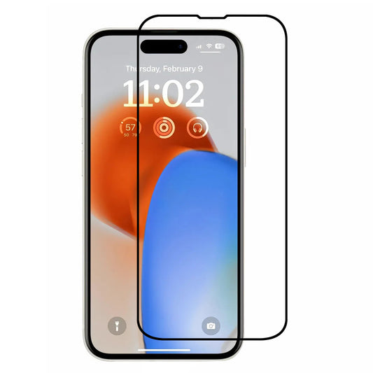 Phone Full Screen Protector for iPhone 15 , Silk Printing Full Glue High Aluminum-silicon Glass Screen Film