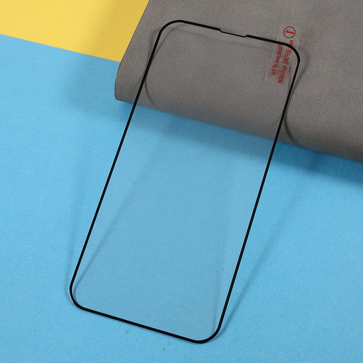 Silk Printing Screen Protector for iPhone 15 Pro , Full Glue High Aluminum-silicon Glass Full Cover Phone Screen Film