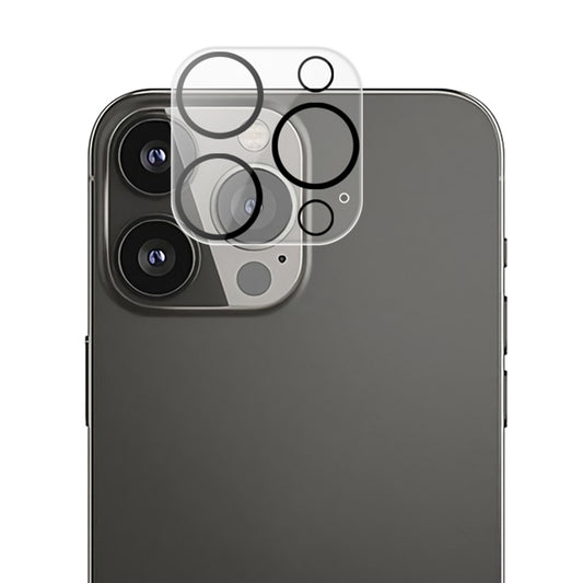 Uniqkart for iPhone 15 Pro / 15 Pro Max 3D Silk Printing Camera Lens Film Tempered Glass Phone Rear Lens Protector