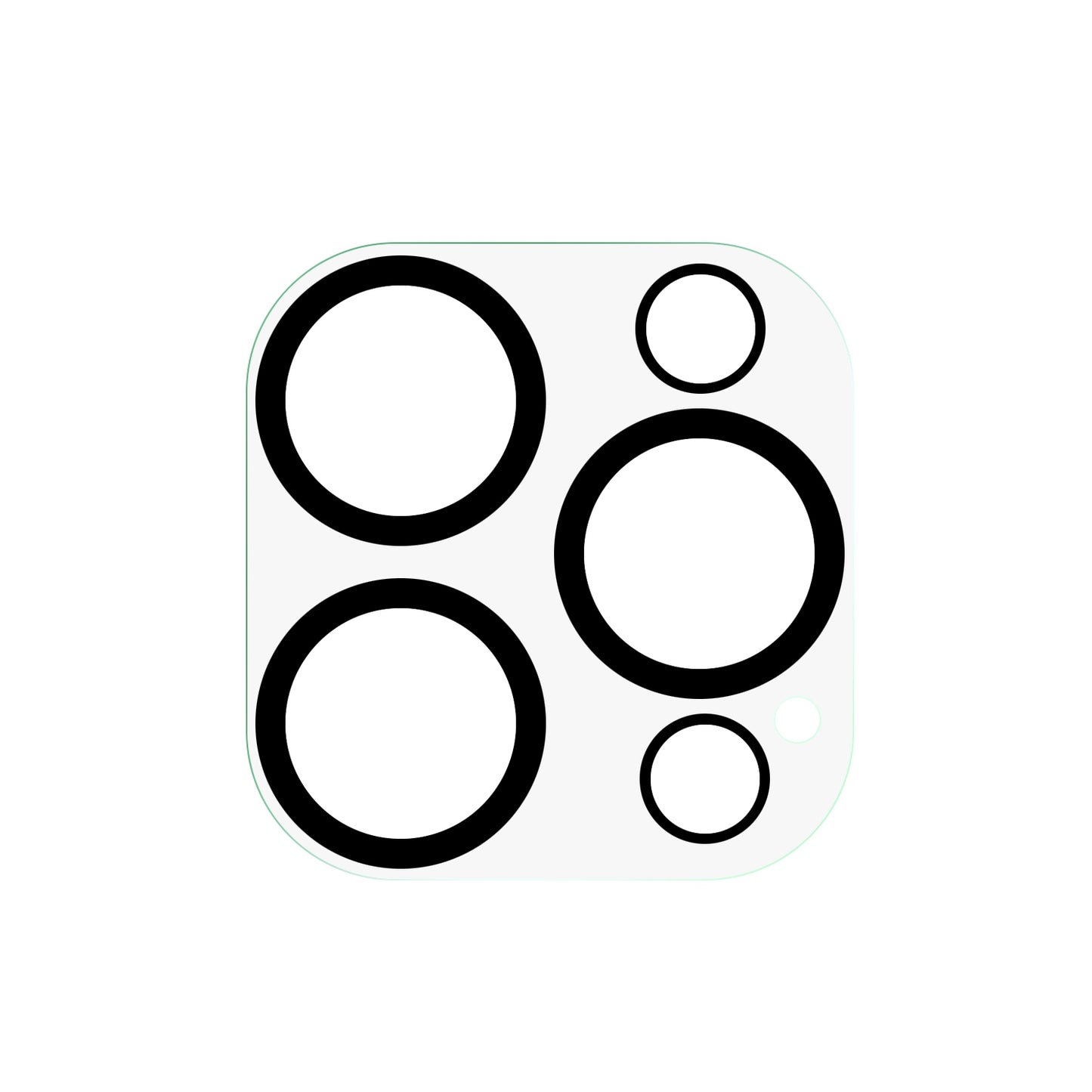 Uniqkart for iPhone 15 Pro / 15 Pro Max 3D Silk Printing Camera Lens Film Tempered Glass Phone Rear Lens Protector