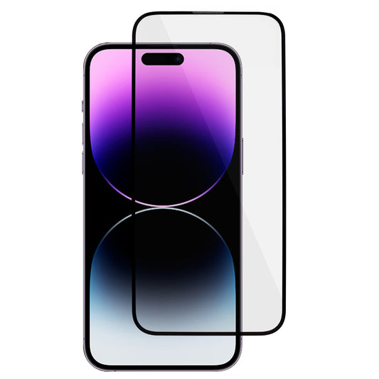 Uniqkart for iPhone 15 Pro HD Clear Screen Film 20D Tempered Glass Silk Printing Full Glue Complete Screen Covering Protector