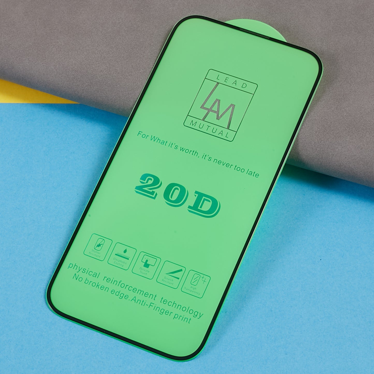 Uniqkart for iPhone 15 Silk Printing Screen Film 20D Tempered Glass Full Glue Complete Screen Covering Protector