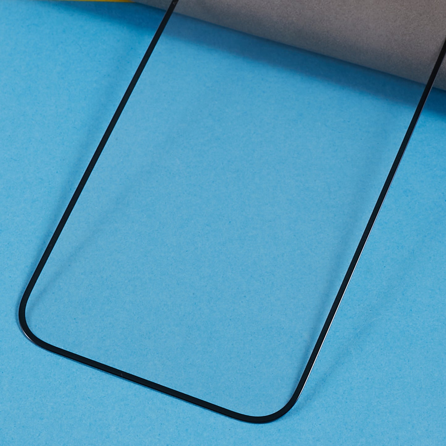 Uniqkart for iPhone 15 Silk Printing Screen Film 20D Tempered Glass Full Glue Complete Screen Covering Protector