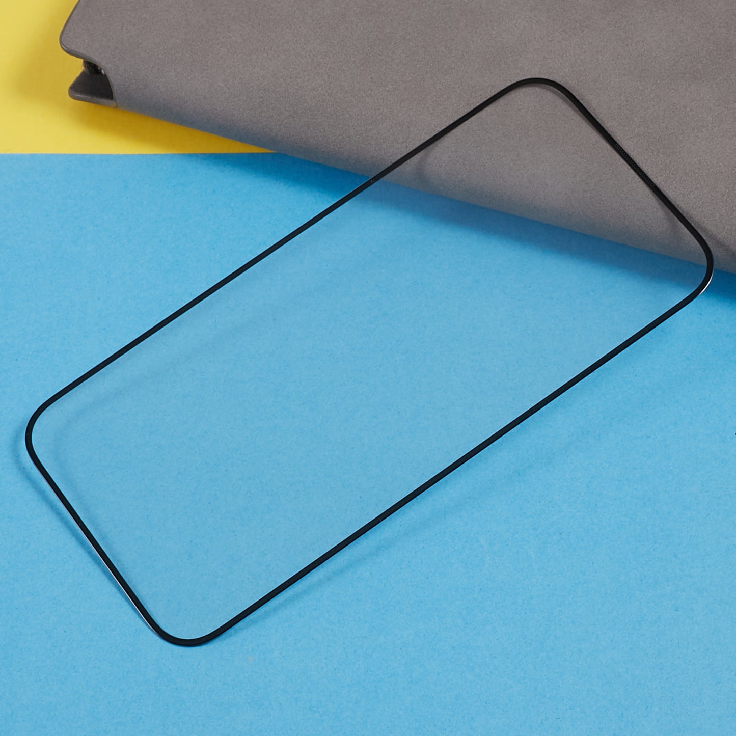 Uniqkart for iPhone 15 Silk Printing Screen Film 20D Tempered Glass Full Glue Complete Screen Covering Protector