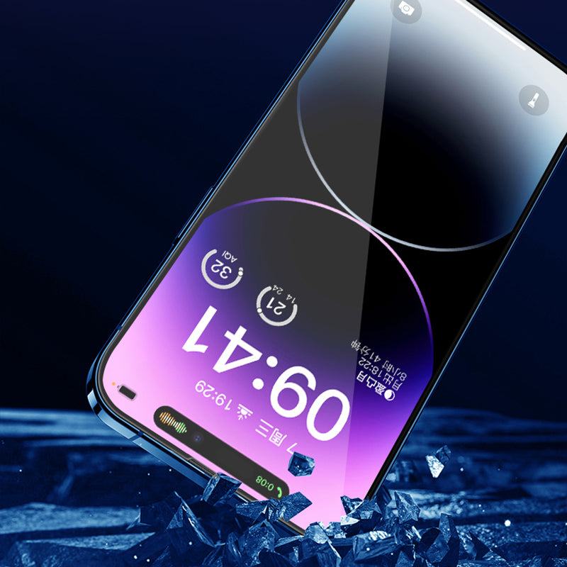 Uniqkart For iPhone 15 Pro 2.5D Tempered Glass Full Screen Protector Ultra Clear Silk Printing Full Glue Film