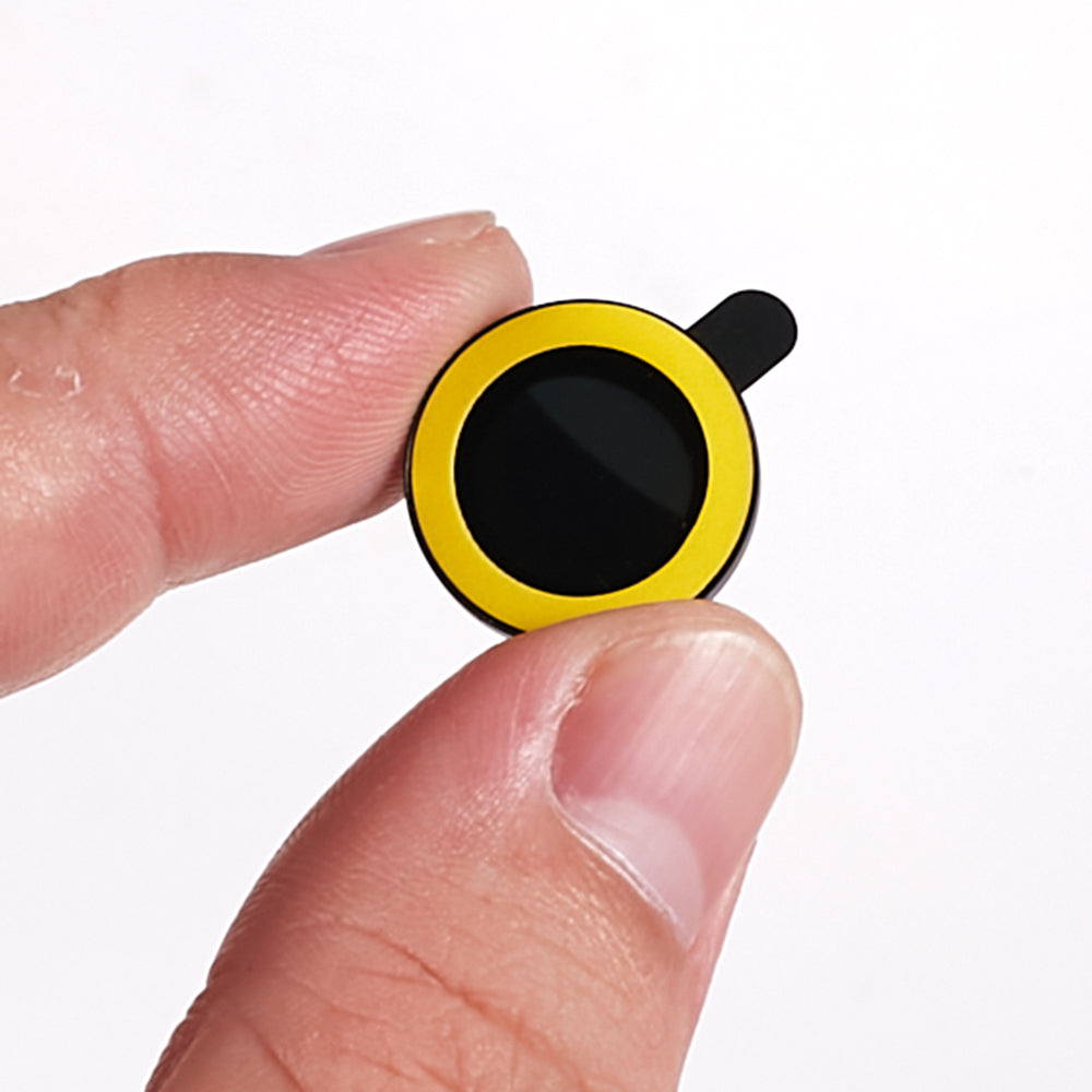 Uniqkart for iPhone 15 / 15 Plus Camera Lens Protector Set Luminous Ring Tempered Glass Back Lens Film - Yellow