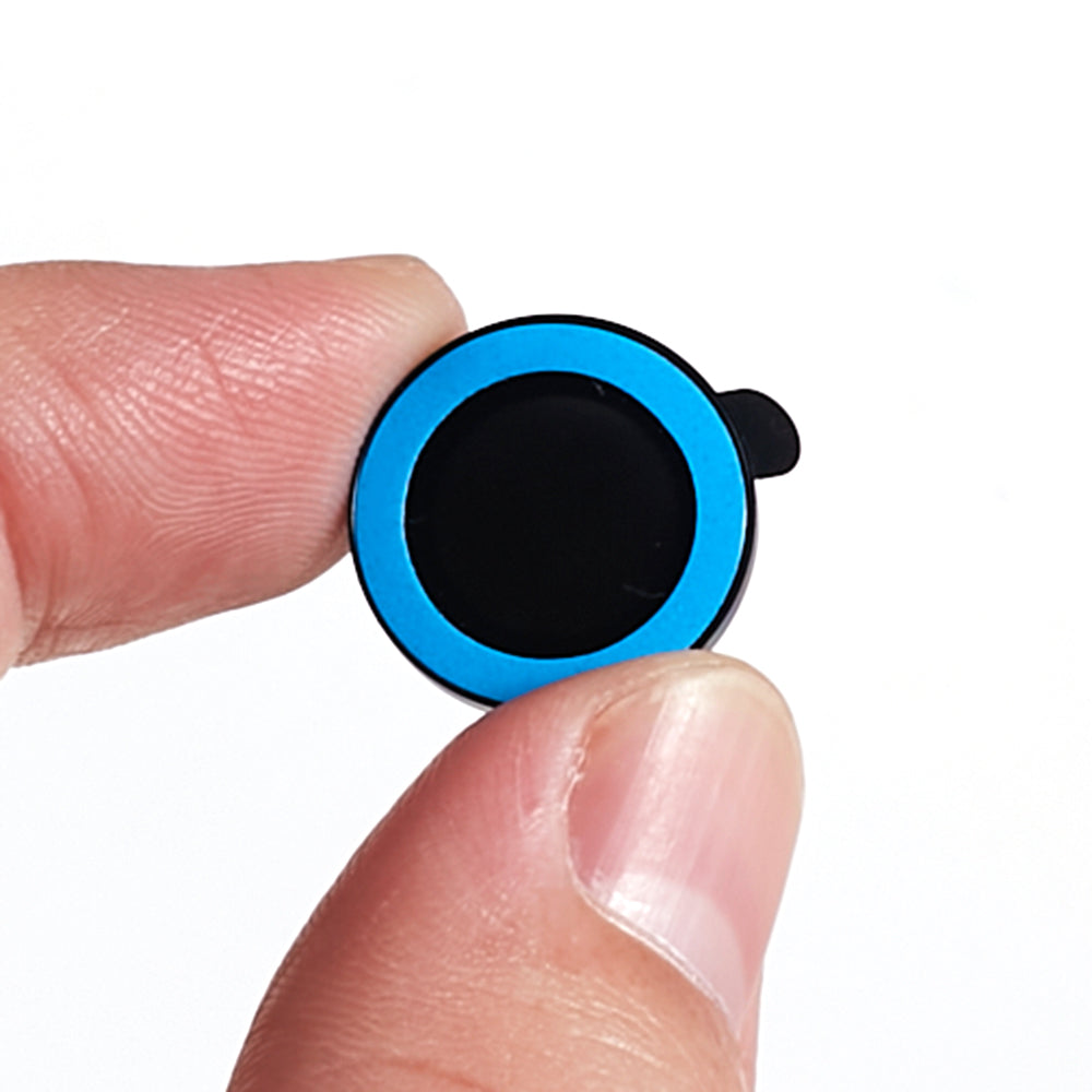 Uniqkart for iPhone 15 / 15 Plus Camera Lens Protector Set Luminous Ring Tempered Glass Back Lens Film - Blue