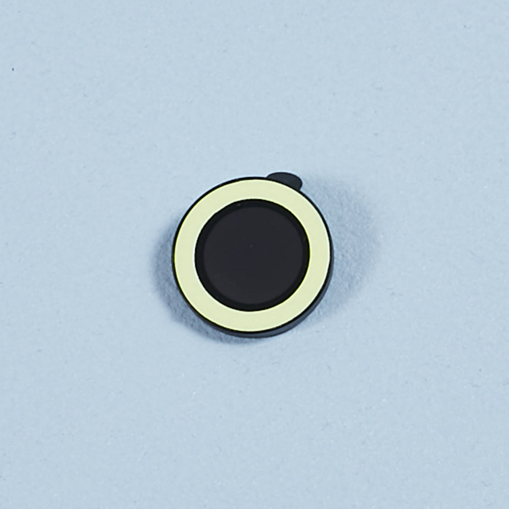 Uniqkart for iPhone 15 / 15 Plus Camera Lens Protector Set Luminous Ring Tempered Glass Back Lens Film - Light Green
