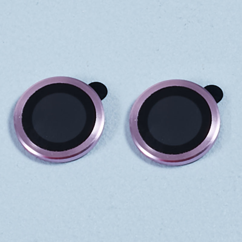 Uniqkart for iPhone 15 / 15 Plus Camera Lens Protector Set Electroplating Ring HD Tempered Glass Lens Film - Purple