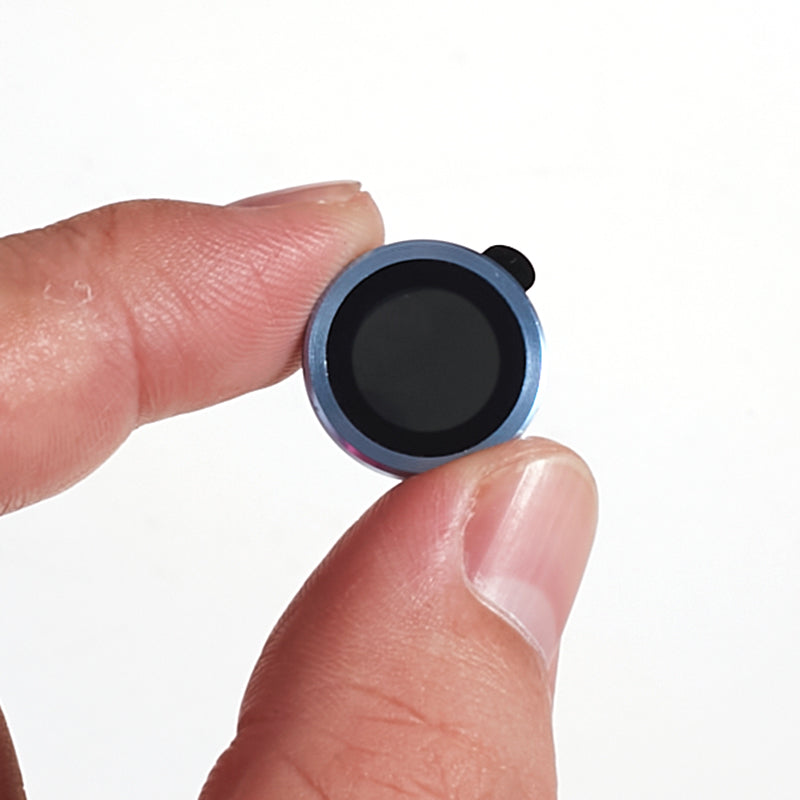 Uniqkart for iPhone 15 / 15 Plus Camera Lens Protector Set Electroplating Ring HD Tempered Glass Lens Film - Blue