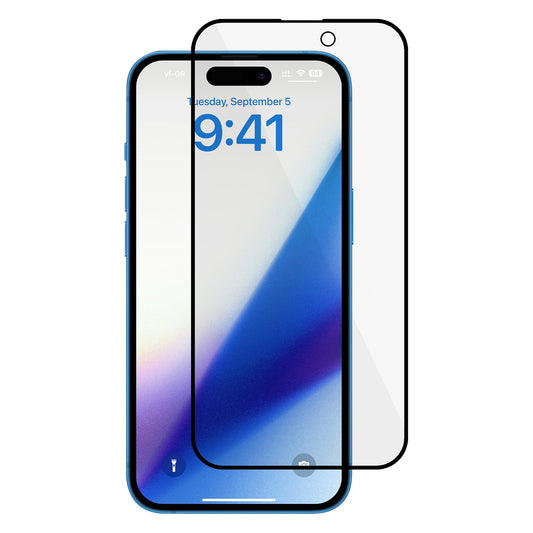 Uniqkart for iPhone 15 Pro Anti-Spy Tempered Glass Film Full Cover Shatterproof AG Matte Screen Protector