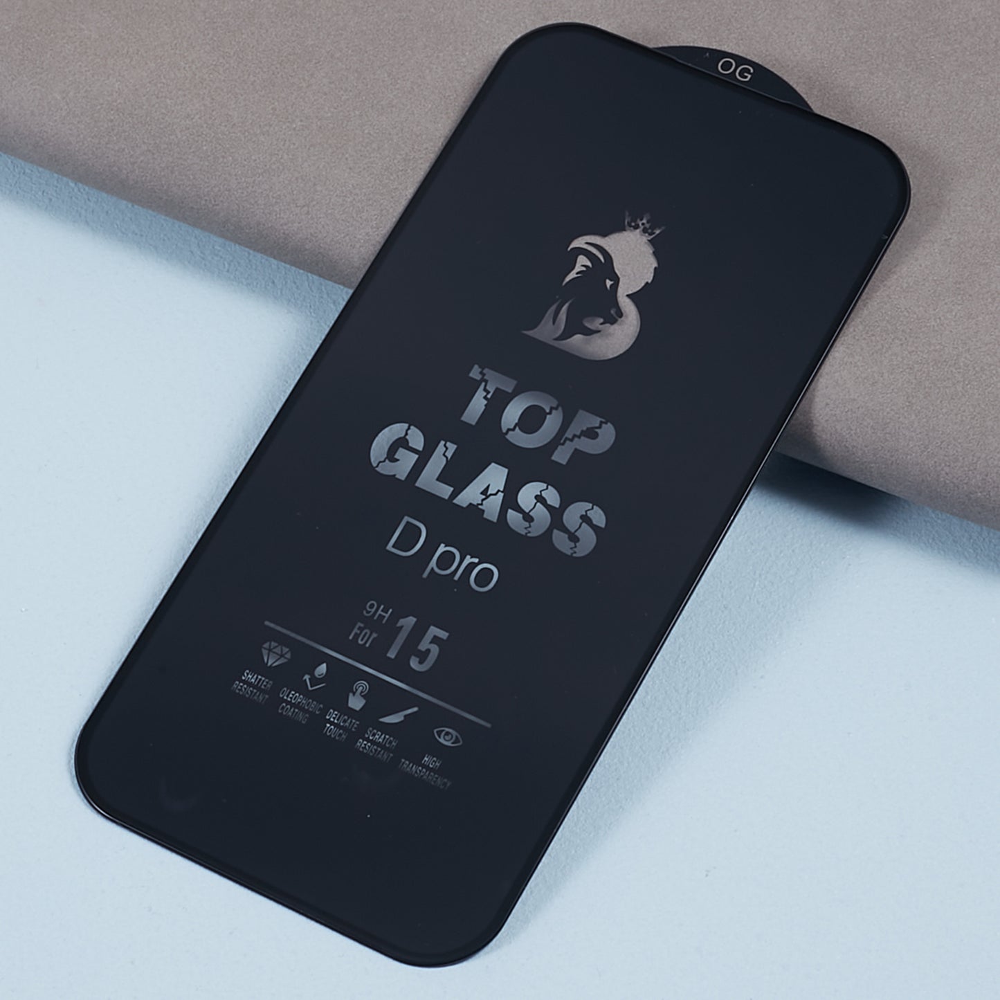 D Pro For iPhone 15 Silk Printing Screen Protector HD Tempered Glass 9H Hardness Film