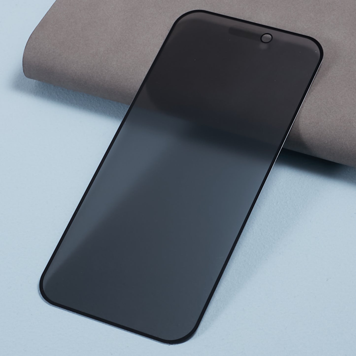 Uniqkart for iPhone 15 Plus Matte Privacy Screen Protector Full Cover 180-degree Anti-spy Tempered Glass Film with Anti-dust Net