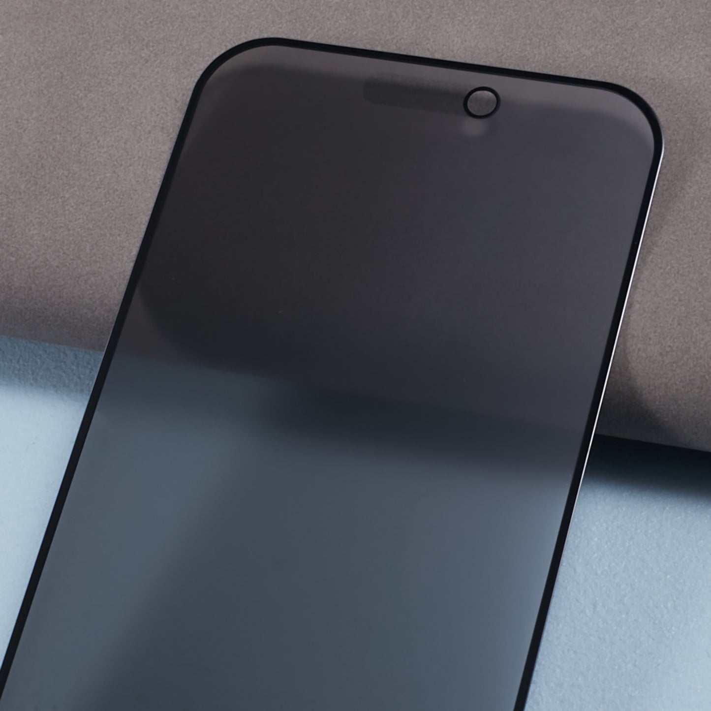 Uniqkart for iPhone 15 Plus Matte Privacy Screen Protector Full Cover 180-degree Anti-spy Tempered Glass Film with Anti-dust Net