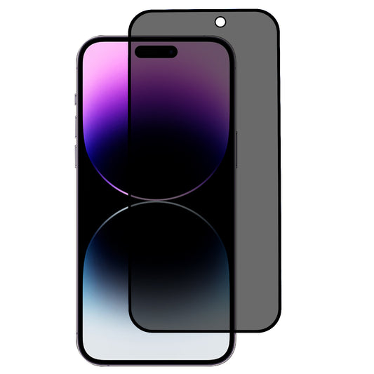 Uniqkart for iPhone 15 Pro Max Privacy 180-degree Screen Protector Anti-dust Full Coverage Matte Tempered Glass Film