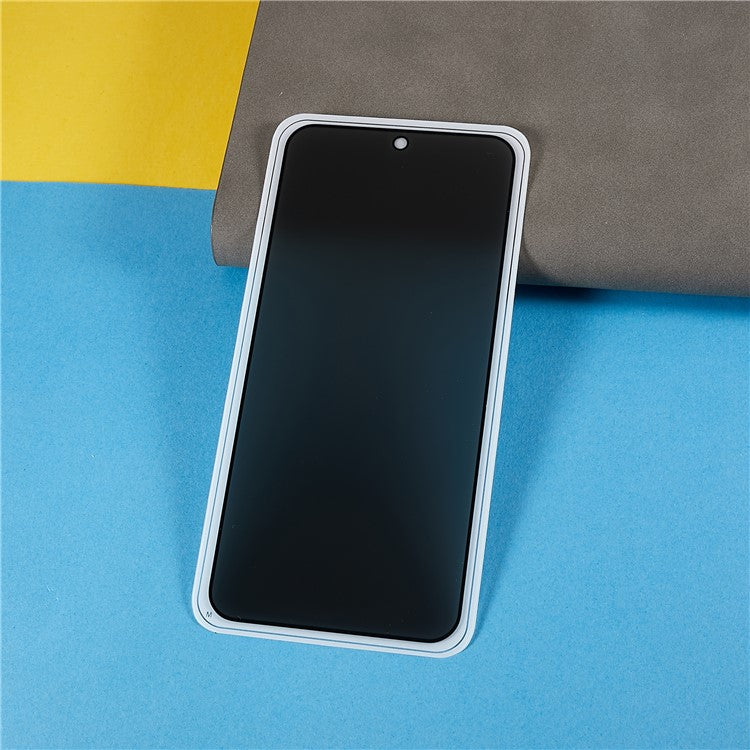 Uniqkart for iPhone 15 Pro Max Shatter-proof 360 Degrees Anti-spy Film Full Glue Tempered Glass Full Screen Protector