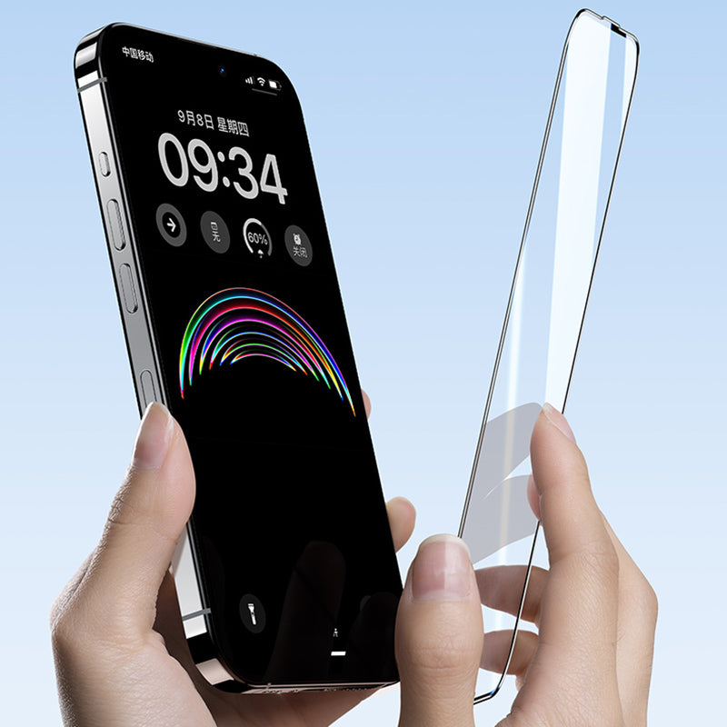 Uniqkart Ultra Clear High Aluminum-silicon Glass Screen Film for iPhone 15 Pro Max Anti-explosion Screen Protector