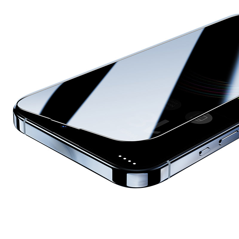 Uniqkart For iPhone 15 Pro Max Anti-spy Screen Protector 0.3mm High Aluminum-silicon Glass Screen Film
