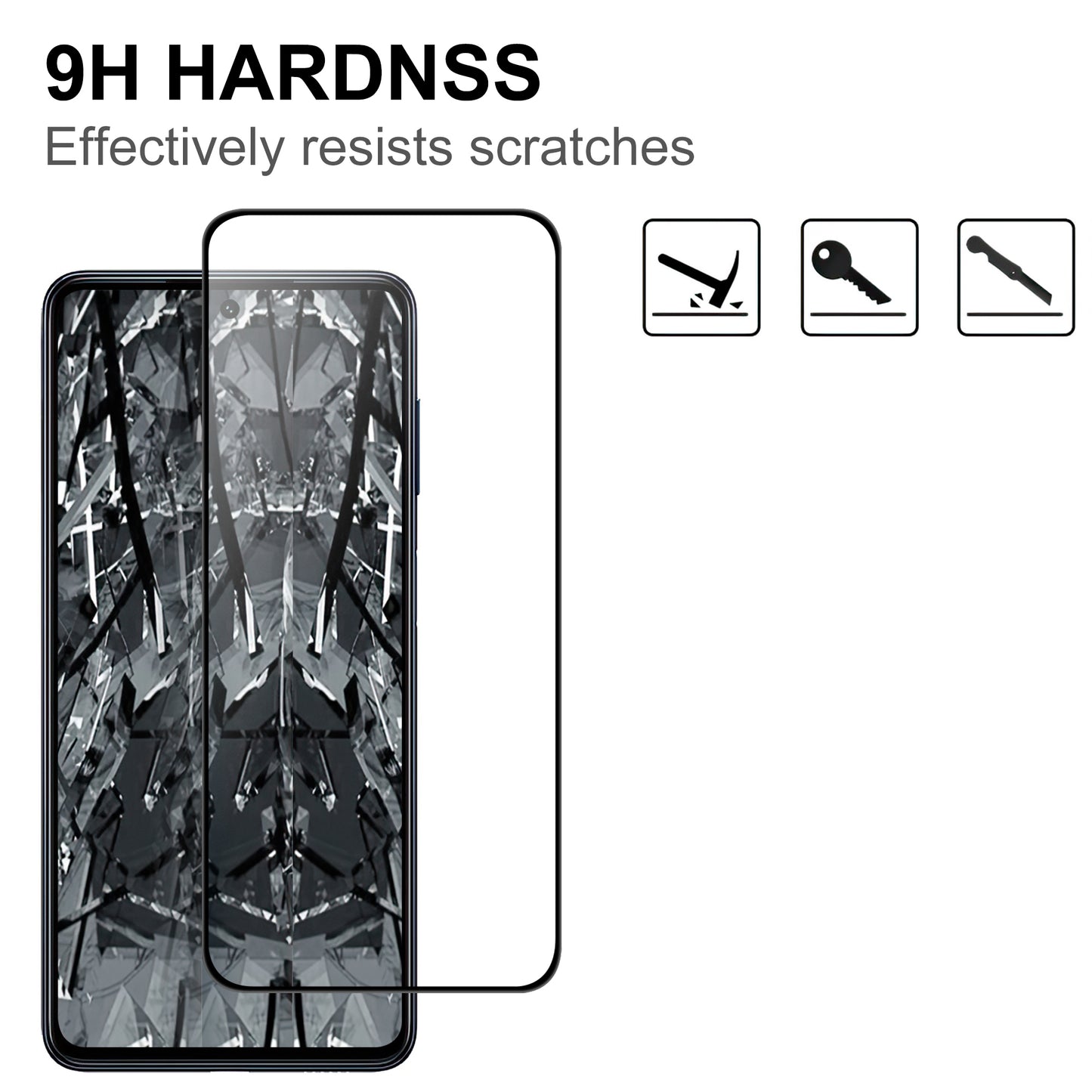 For Samsung Galaxy S24 Tempered Glass 9H Black Edge Screen Film (0.1mm Thickness, Support Fingerprint Unlock)