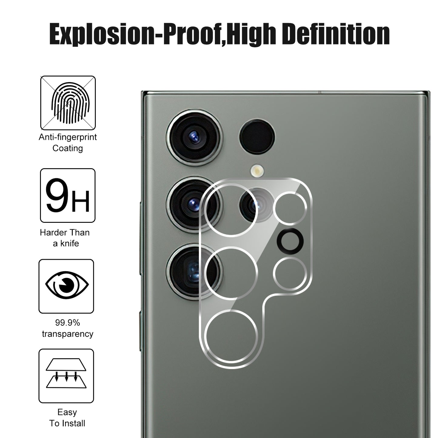 For Samsung Galaxy S24 Ultra Camera Lens Protector Tempered Glass Phone Rear Lens Film