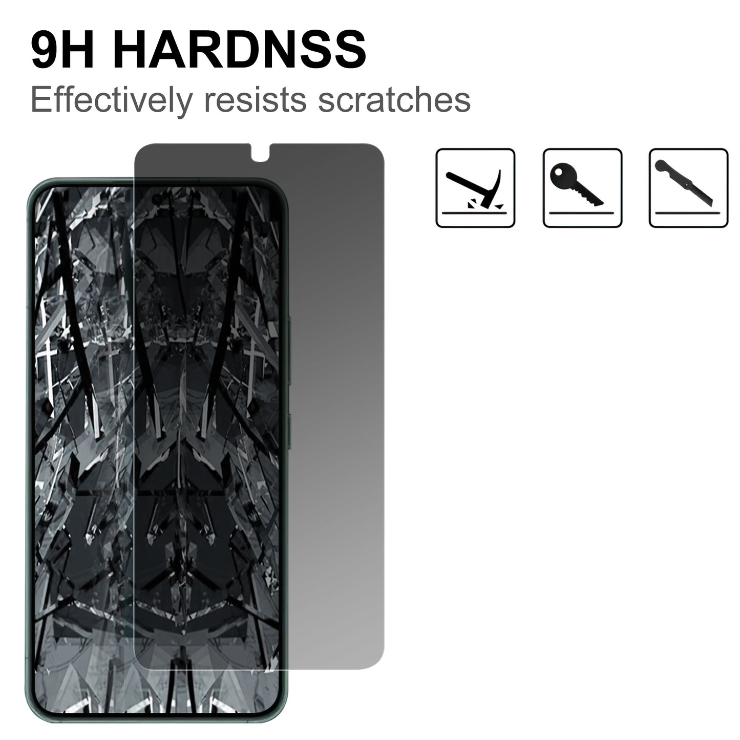 For Samsung Galaxy S24+ Tempered Glass Screen Protector Anti-peep 2.5D Arc Edge Film